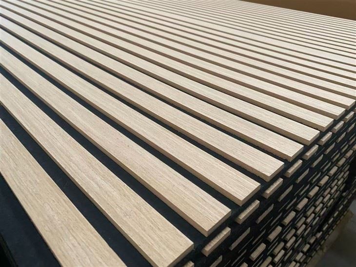Engineered Veneer Acoustic Wall Panels Indoor factory