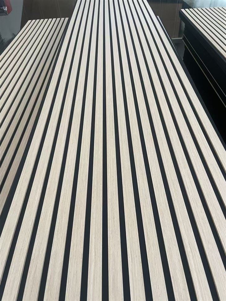 MDF+Pet Slat Wood Acoustic Panel For Wall