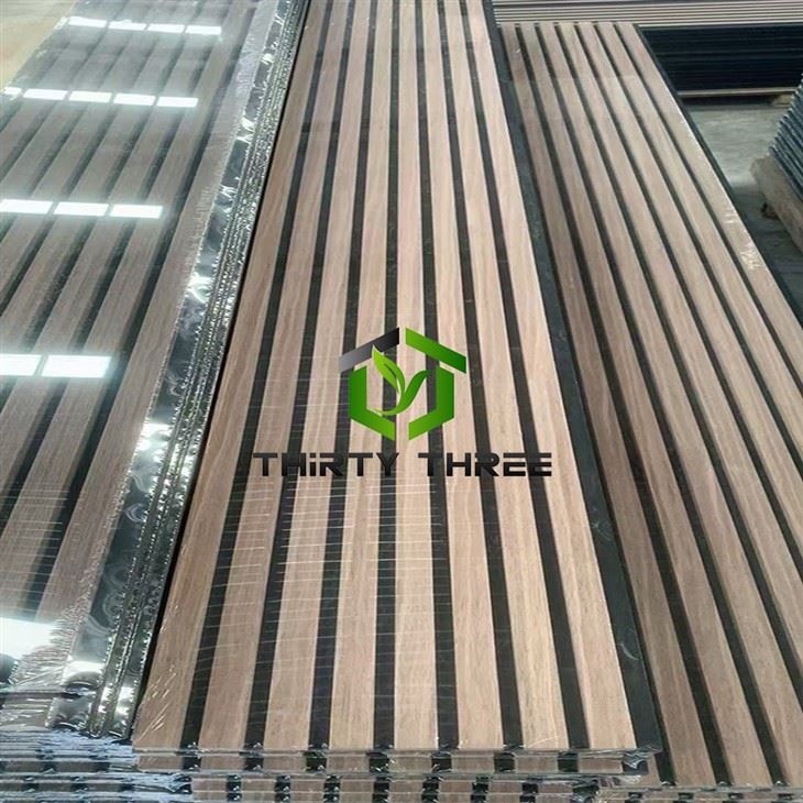 Sound Insulation 2400*400mm 3D Natural Acoustic Wall Panel For Home Decoration